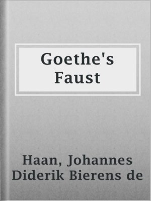 cover image of Goethe's Faust